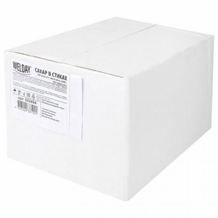 Сахар порционный WELDAY (ВЭЛДЭЙ) в стиках по 5 г, 500 штук, 622494 Сахар порционный WELDAY (ВЭЛДЭЙ) в стиках по 5 г, 500 штук, 622494