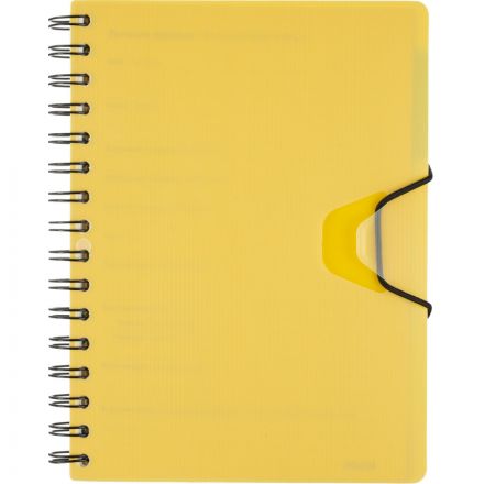Ежедневник недатированный Bright Colours на спирали, А5, 272 стр., ЖЕЛТЫЙ