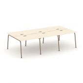 Estetica Рабочая станция на 6 мест ES.D.RS-6.1-LK Сатин/Латте металл 2940*1500*750