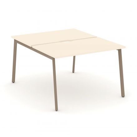 Estetica Рабочая станция на 2 места ES.D.RS-2.2-VP Сатин/Латте металл 1180*1500*750