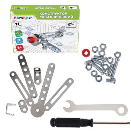 Конструктор металлический "Транспорт" 3 вида ассорти, BAMBOX, 666368