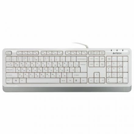 Клавиатура проводная A4TECH Fstyler FK10, USB, 104 кнопки, белая, 1147536