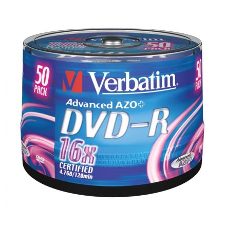 Диск DVD-R Verbatim 4,7 GB 16x (50 штук в упаковке) Диск DVD-R Verbatim 4,7 GB 16x (50 штук в упаковке)