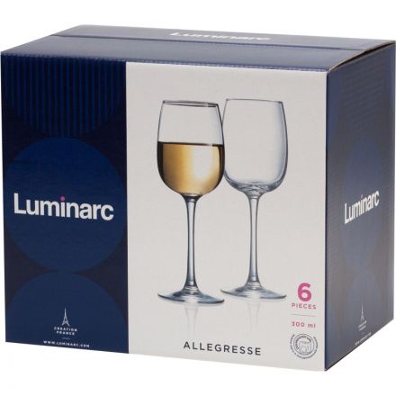 Бокал для вина 300мл АЛЛЕГРЕСС 6шт/уп, (J8164)