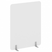 R-line Перегородки на металлических опорах на фетровых подпятниках DP.F-140-180 Белый/Серый металл 1400*18*1800