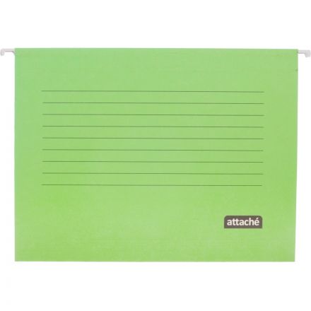 Папка подвесная Attache, А4, картон, зеленый, до 200л., 5шт/уп