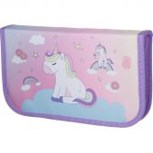 Пенал Комус класс Uniland, 1 секц., 2 отк. блока, 210x130x35мм,ткань