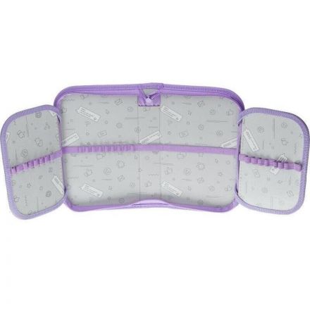 Пенал Комус класс Uniland, 1 секц., 2 отк. блока, 210x130x35мм,ткань