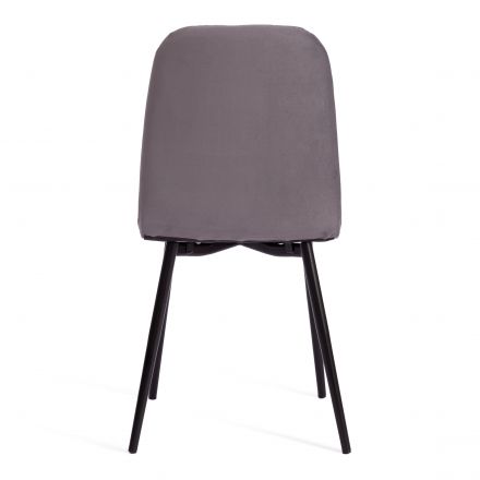 Стул ARC  Велюр/металл , 46 х 52 х 88 см, темно-серый/черный