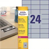 Этикетки самоклеящиеся серебристые, L6133-20,  70х37 мм, L, 480 шт/20 л