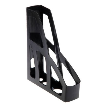 Лоток вертикальный для бумаг BRAUBERG FILE, 250х75х300 мм, черный, 238111