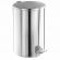 Ведро мусорное с педалью 10 литров, УСИЛЕННОЕ, кольцо под мешок, хром, нержавеющая сталь, ТИТАН
