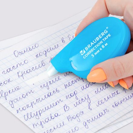 Корректирующая лента BRAUBERG ULTRA NEON, 5 мм х 8 м, ВЫГОДНАЯ УПАКОВКА 3 штуки в блистере, 272665