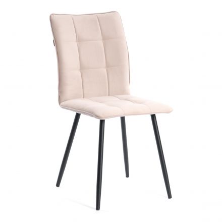 Комплект кресло + стул Bari LT, флок , бежевый/черный, 7, 41х55х89 см