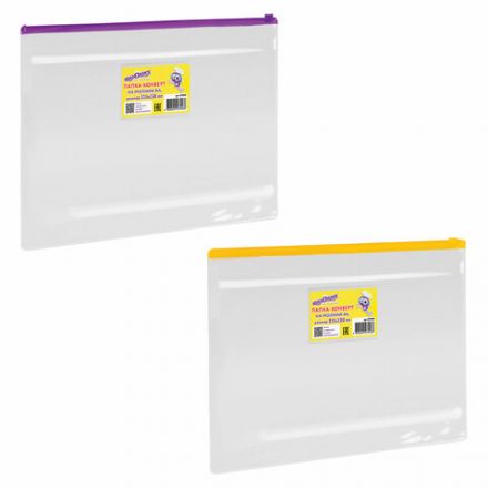 Папка-конверт на молнии А4 (335х238 мм), ассорти, 0,12 мм, ЮНЛАНДИЯ, 229550 Папка-конверт на молнии А4 (335х238 мм), ассорти, 0,12 мм, ЮНЛАНДИЯ, 229550