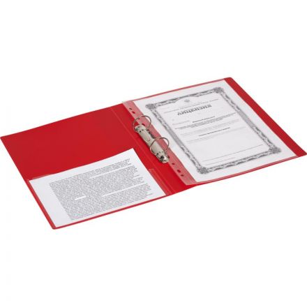 Папка на 2-х кольцах Attache 42 мм красная до 250 листов (пластик 0.7 мм) Папка на 2-х кольцах Attache 42 мм красная до 250 листов (пластик 0.7 мм)