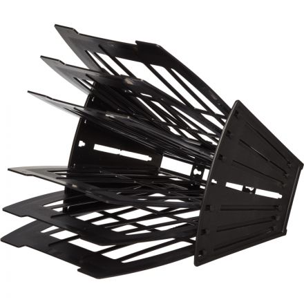 Лоток для бумаг вертикальный/горизонтальный Attache веерный универсальный 5 отделений черный Лоток для бумаг вертикальный/горизонтальный Attache веерный универсальный 5 отделений черный