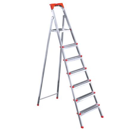 Стремянка стальная 7 ступеней, верхняя площадка 1,55 м, до 150 кг, облегченная, вес 8,74 кг, UFUK, ТУ 21/KRM507 Стремянка стальная 7 ступеней, верхняя площадка 1,55 м, до 150 кг, облегченная, вес 8,74 кг, UFUK, ТУ 21/KRM507