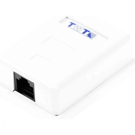 Розетка настенная TWT TWT-SM1-45-WH 1 порт RJ-45 кат. 5е, UTP, белая Розетка настенная TWT TWT-SM1-45-WH 1 порт RJ-45 кат. 5е, UTP, белая