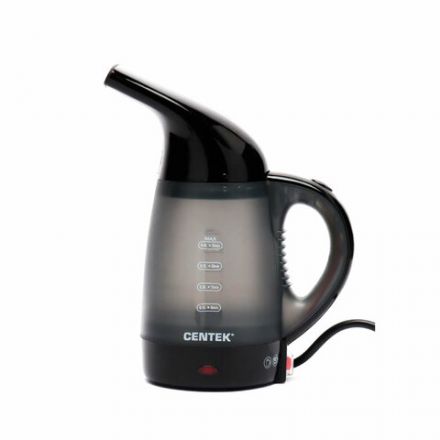 Отпариватель ручной CENTEK CT-2381 с функцией чайника, 600 Вт, пар 15 г/мин, резервуар 0,4 л, 1 режим, черный