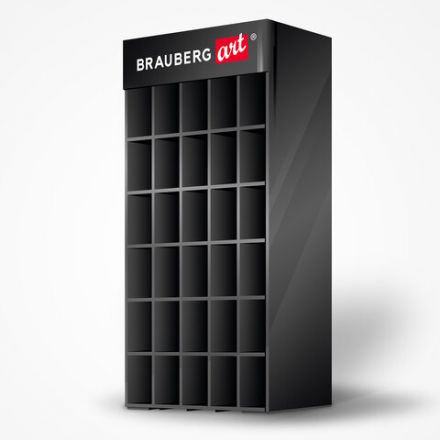 Дисплей настольный для размещения маркеров для скетчинга BRAUBERG ART, 30 ячеек, 180 маркеров (в комплект не входят), 504907 Дисплей настольный для размещения маркеров для скетчинга BRAUBERG ART, 30 ячеек, 180 маркеров (в комплект не входят), 504907