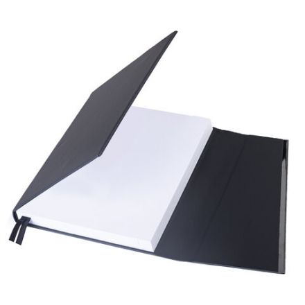 Ежедневник недатированный А5 145х213 мм BRAUBERG "Vogue", под кожу, магнитный клапан, 160 л., черный, 116223