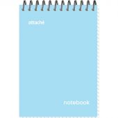 Блокнот Attache Акварель гребень картон А6. 40л голубой Блокнот Attache Акварель гребень картон А6. 40л голубой