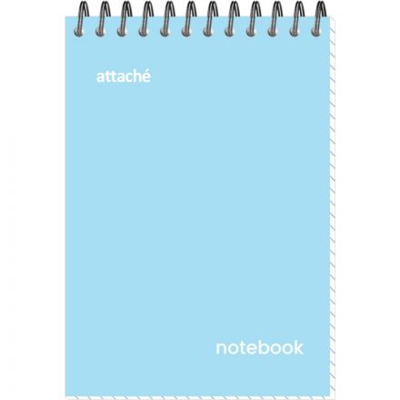 Блокнот Attache Акварель гребень картон А6. 40л голубой
