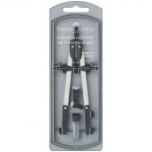 Циркуль Faber-Castell, 3 предмета, пластиковый футляр