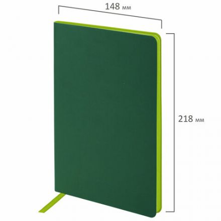 Блокнот А5 (148x218 мм), BRAUBERG "Metropolis Mix", под кожу, 80 л., клетка, темно-зеленый, 111037 Блокнот А5 (148x218 мм), BRAUBERG "Metropolis Mix", под кожу, 80 л., клетка, темно-зеленый, 111037