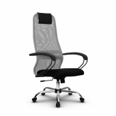 Кресло Метта SU-BP-8 светло-серое/черное Ch