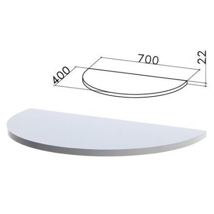 Стол приставной полукруг "Монолит", 700х400х750 мм, БЕЗ ОПОРЫ (640137), цвет серый, ПМ34.11 Стол приставной полукруг "Монолит", 700х400х750 мм, БЕЗ ОПОРЫ (640137), цвет серый, ПМ34.11