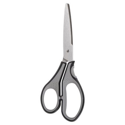 Ножницы BRAUBERG "SUPER", 210 мм, серо-черные, 2-х сторонняя заточка, эргономичные ручки, 237296 Ножницы BRAUBERG "SUPER", 210 мм, серо-черные, 2-х сторонняя заточка, эргономичные ручки, 237296