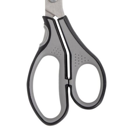 Ножницы BRAUBERG "SUPER", 210 мм, серо-черные, 2-х сторонняя заточка, эргономичные ручки, 237296 Ножницы BRAUBERG "SUPER", 210 мм, серо-черные, 2-х сторонняя заточка, эргономичные ручки, 237296