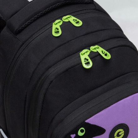 Рюкзак GRIZZLY школьный, укрепленная спинка, 3 отделения, для девочек, "KITTENS", фиолетовый, 39х30х20 см, RG-362-4/2