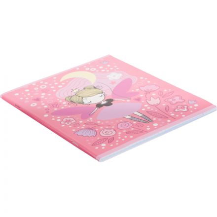 Тетрадь общая А5 48л Фея,клет,скреп, ВД-лак