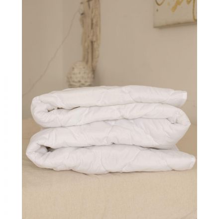 Одеяло 140х205 стеганое, кант, 200-250гр/м2 (холлофайбер/микрофибра),белый