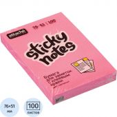 Стикеры Attache Selection 76x51 мм неоновые розовые (1 блок, 100 листов) Стикеры Attache Selection 76x51 мм неоновые розовые (1 блок, 100 листов)