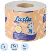 Бумага туалетная Lasla 1сл бел тисн перф 100%цел 54м 40рул/уп Бумага туалетная Lasla 1сл бел тисн перф 100%цел 54м 40рул/уп