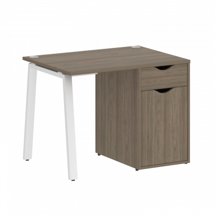 Home Office Стол письменный VR.SP-3-98.1.A Вяз/Белый металл 980*720*750