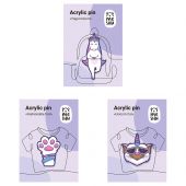 Набор акриловых значков MESHU "Unicorn style", прямая УФ-печать, 3шт. Набор акриловых значков MESHU "Unicorn style", прямая УФ-печать, 3шт.