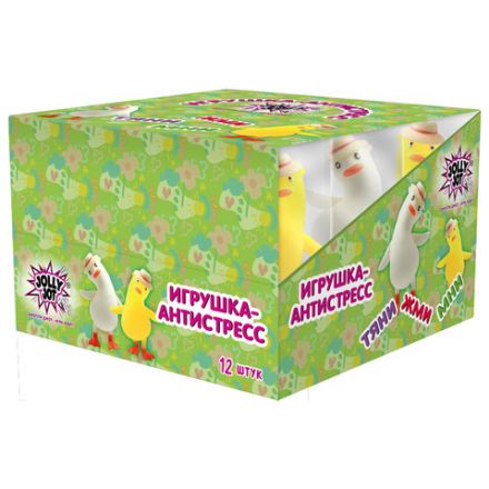 Игрушка-антистресс "СЧАСТЛИВЫЙ ГУСЬ", 13 см, ассорти 2 цвета, JOLLY JOT (ДЖОЛЛИ ДЖОТ), 665804