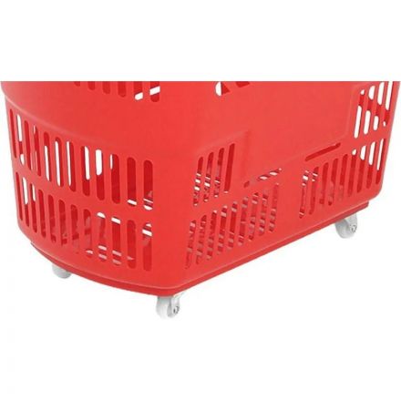 Корзина-тележка REK_Комус Мебель B35C.ECO.RD.BL 35л красн. с чер.руч