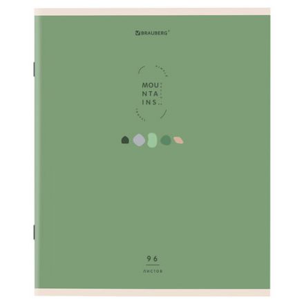 Тетрадь А5 96 л. BRAUBERG скоба, линия, обложка картон, "Natural" (микс в спайке), 404440