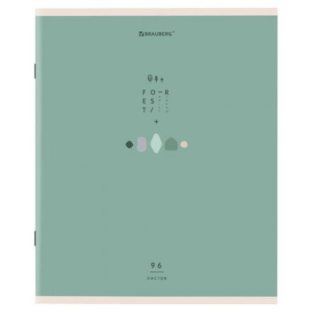 Тетрадь А5 96 л. BRAUBERG скоба, линия, обложка картон, "Natural" (микс в спайке), 404440