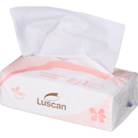 Салфетки косметические в пленке LUSCAN 2сл. 200 листов Салфетки косметические в пленке LUSCAN 2сл. 200 листов