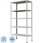 Стеллаж металлический 0MX_P_МС-255/900 усил. с 5-ю полками 1000х500х2000