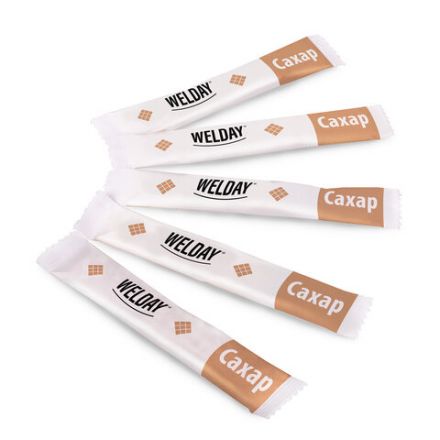 Сахар порционный WELDAY (ВЭЛДЭЙ) в стиках по 5 г, 200 штук, 622496