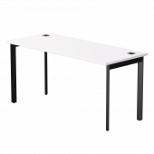 Стол прямой Everprof EVO на металлокаркасе 1580х670х755 мм опоры 45гр Белый/Черный