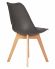 Стул обеденный DOBRIN JERRY SOFT, ножки светлый бук, цвет сиденья темно-серый (G-04) Стул обеденный DOBRIN JERRY SOFT, ножки светлый бук, цвет сиденья темно-серый (G-04)